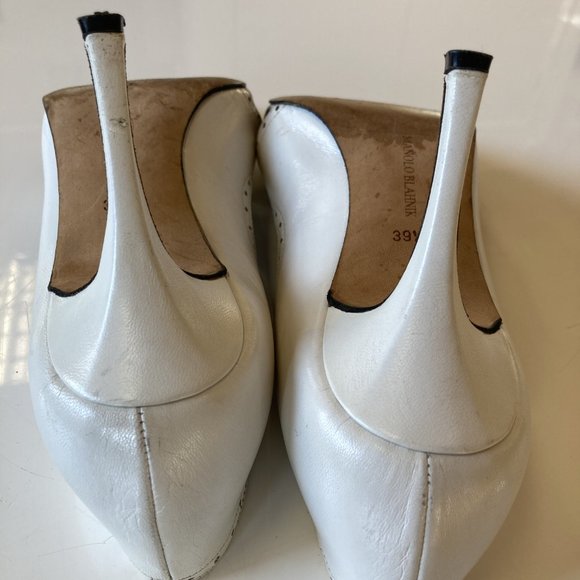 Manolo Blahnik white heel (39.5) - Picture 7 of 9